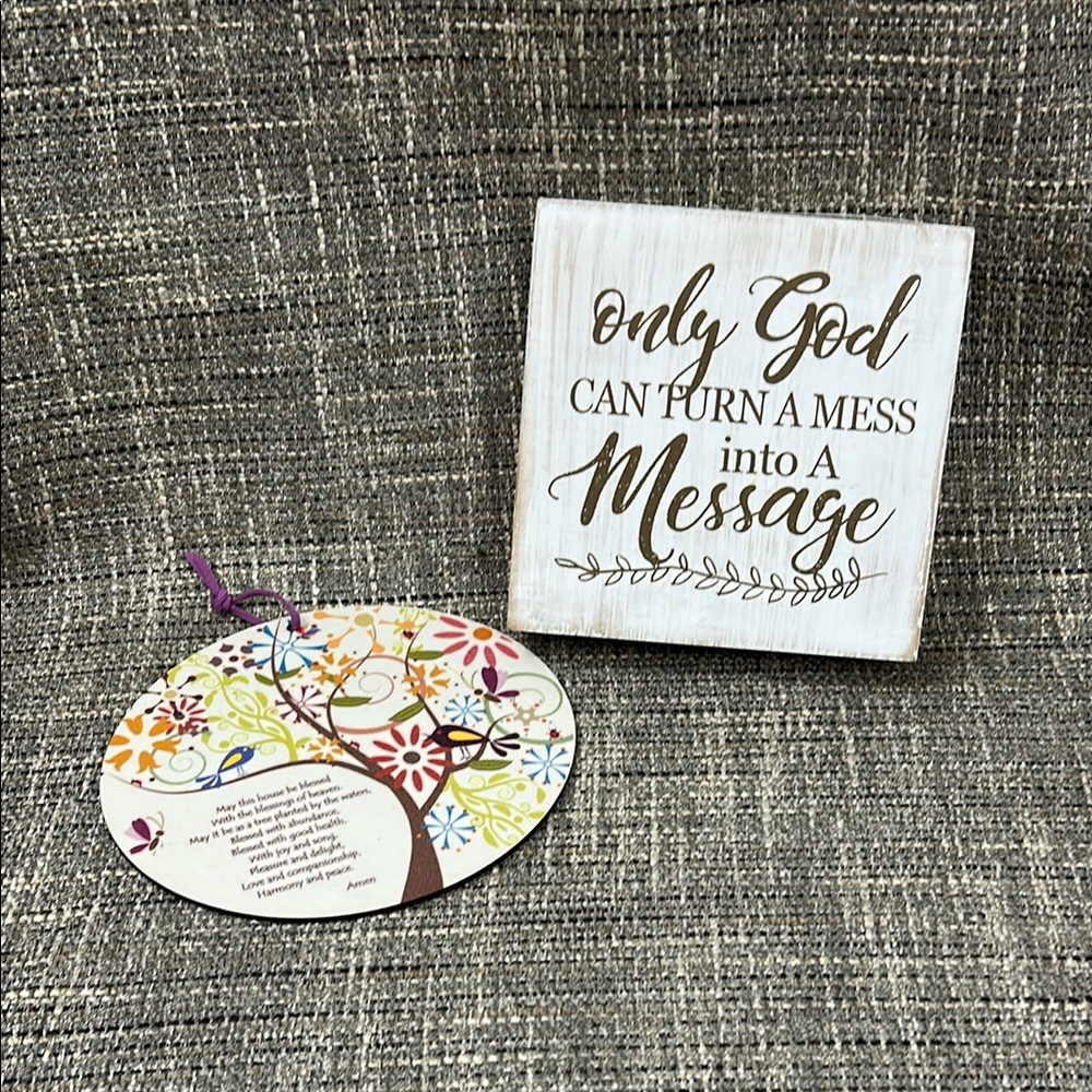 Inspirational Wall Art with Tree Design